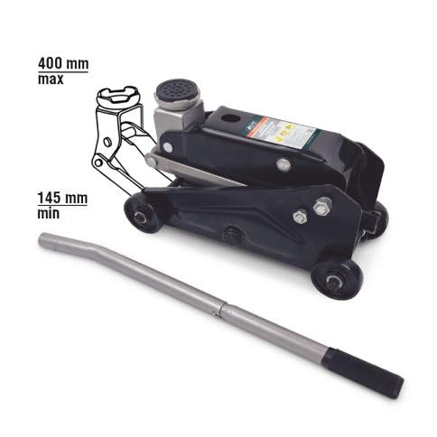 Домкрат подкатной AVS FJ-2000C, 2т, 145-400мм. в кейсе, компакт фото 2