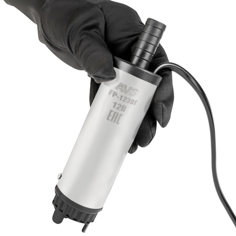 Насос для перекачки тех. жидкостей погружной AVS FP-1238f (12V/3,5А/20л/м./d=38 мм/съемный фильтр) фото 5