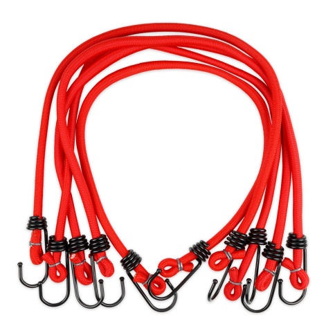 Резинка крепления груза 60 см х 8 мм, 5 шт (метал.крючки) AVS TL-07 фото 2