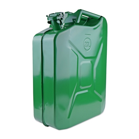 Канистра топливная металлическая вертикальная 20 Л (зелёная) AVS VJM-20 фото 2