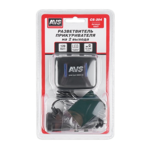 Разветвитель прикуривателя AVS 12/24 (на 2 выхода) CS204  фото 4