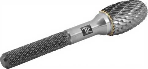 Борфреза твердосплавная овальная, тип E, 8 мм, двойная насечка, Thorvik TRRBE08130658-2 (57018) фото 2