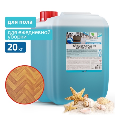 Нейтральное средство для мытья пола (концентрат) 20 кг. Clean&Green CG8037 фото 1