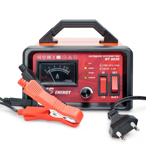 Зарядное устройство для автомобильного аккумулятора AVS BT-6025 (10A) 6/12V фото 6