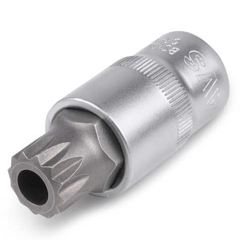 Головка со вставкой 1/2" SPLINE (M16, L=55 мм) с отверстием AVS BS12M16H фото 1