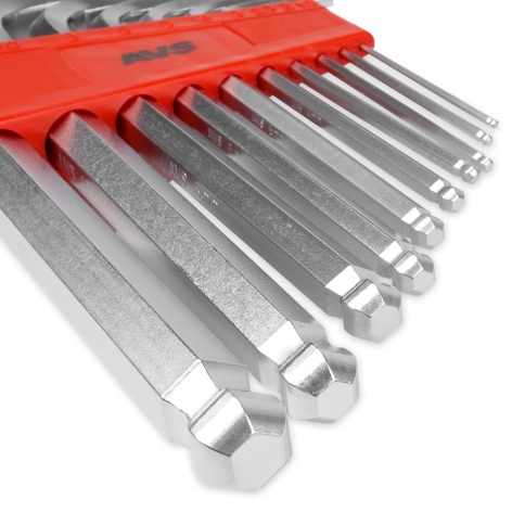 Набор ключей торцевых шестигранных шаровых 10 предметов (1,5-12мм) AVS HKS-10B фото 2