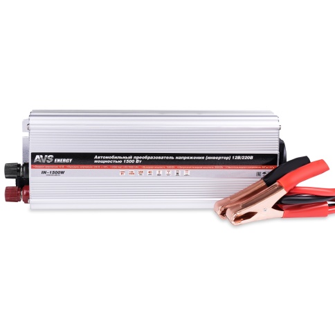 Автомобильный инвертор 12/220V AVS IN-1500W фото 2