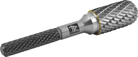 Борфреза твердосплавная цилиндрическая с радиусным торцом, тип C, 8 мм, дв. насечка, Thorvik (57010) фото 2