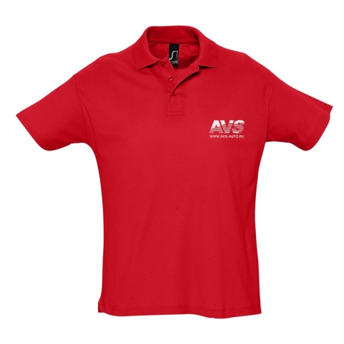 Футболка поло красная (размер L 48-50) AVS фото 1