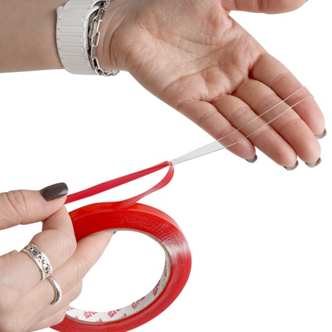 Лента клейкая двусторонняя AVS SCH-027 9 mm x 5 m акриловая основа (прозрачная) фото 3