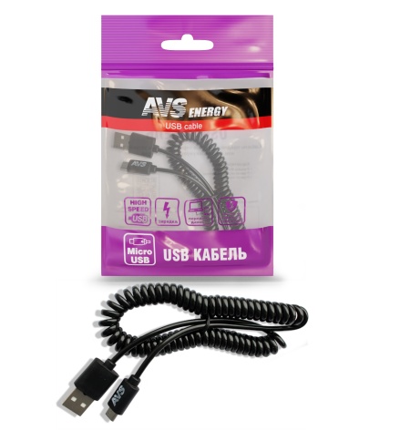Кабель AVS micro USB(2м, витой) MR-32 фото 1
