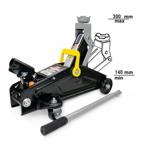 Домкрат подкатной AVS FJ-2000L, 2т, 140-300мм. в кейсе фото 2