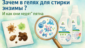 Зачем в гелях для стирки энзимы, и как они «едят» пятна?